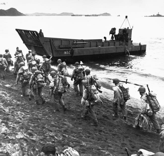 キスカ島に上陸した米軍